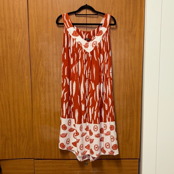 Jackpot Flowy V-Neck Dress - Burnt Orange - Size OS - Picture 2 of 10